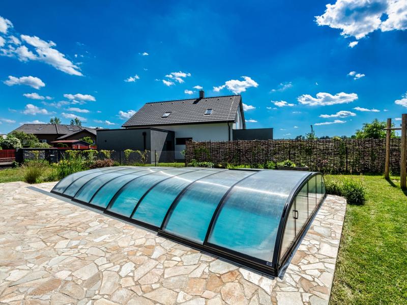 Albixon Pool-Überdachung Dallas B, Anthrazit - Image 2