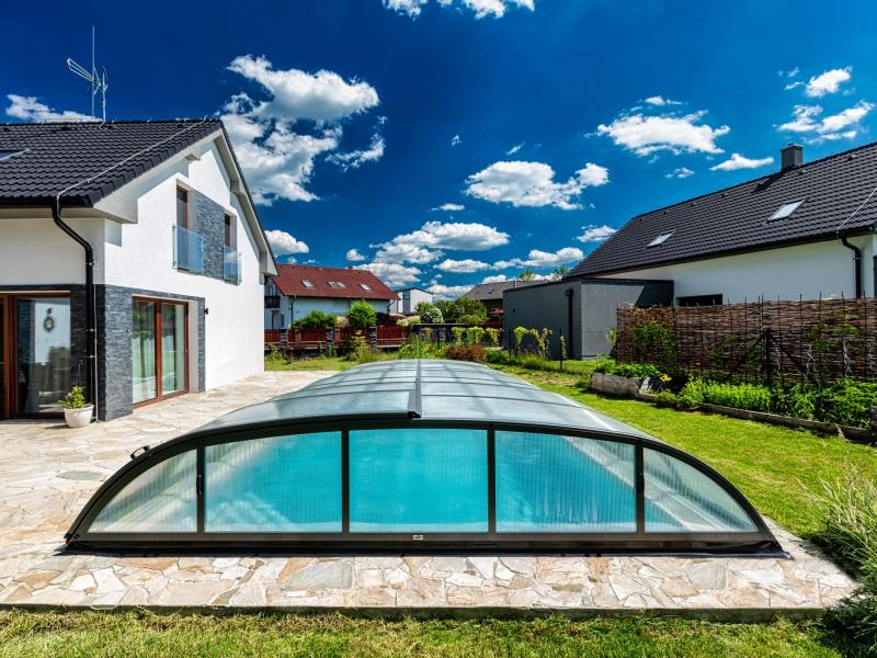 Albixon Pool-Überdachung Dallas B, Anthrazit - Image 3