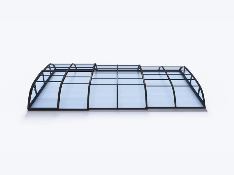 Albixon Pool-Überdachung Dallas Clear A, Anthrazit mit klarem Polycarbonat - Image 10