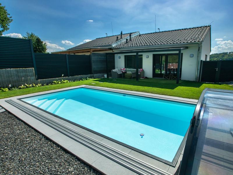 Albixon Pool-Überdachung Dallas Clear A, Anthrazit mit klarem Polycarbonat - Image 4