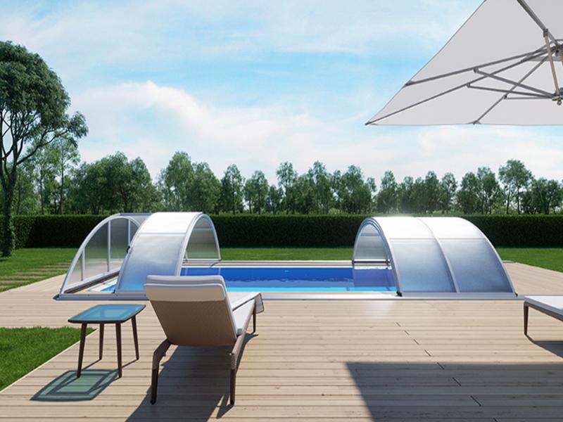 Albixon Pool-Überdachung KLASIK A, Silber - Image 3