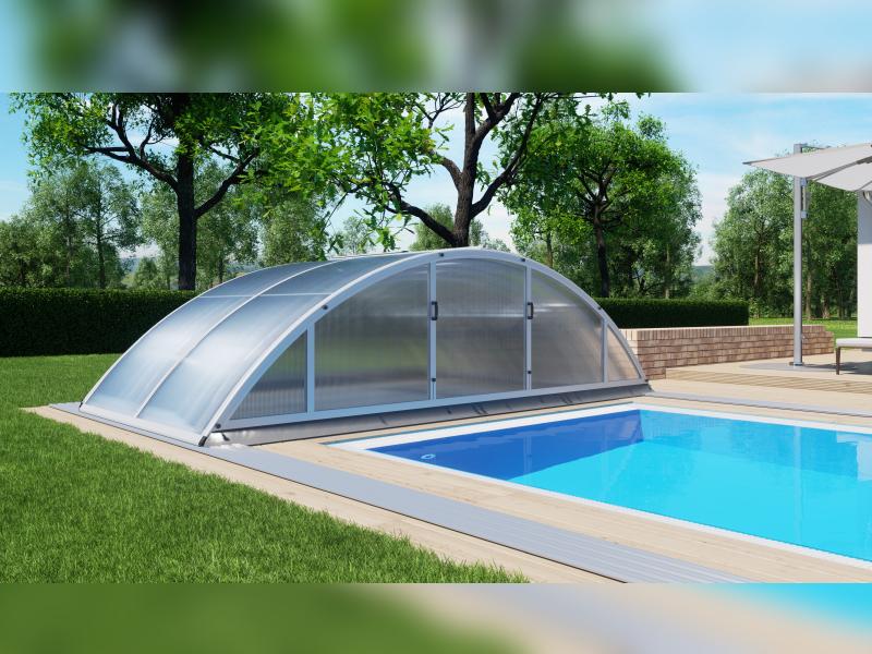 Albixon Pool-Überdachung KLASIK B, Silber - Image 3