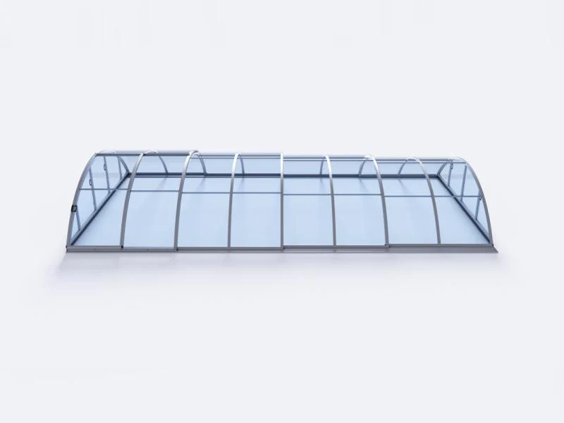 Albixon Pool-Überdachung KLASIK Clear B, Silber mit Klarglas - Image 6