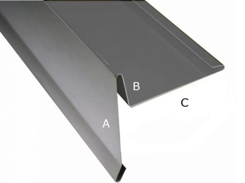 Aluminium Winkelprofil 200 cm Ortblech mit Wasserpfalz 11 Stück - Art. Nr. 605611A Typ 3B - Image 2