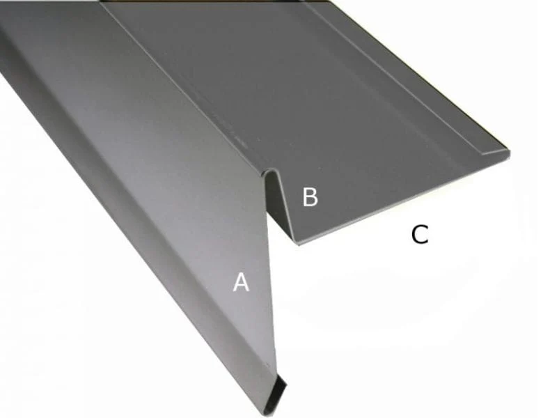 Aluminium Winkelprofil Typ 3a, 200 cm Ortblech mit Wasserpfalz anthrazit - 5 Stück - Image 2