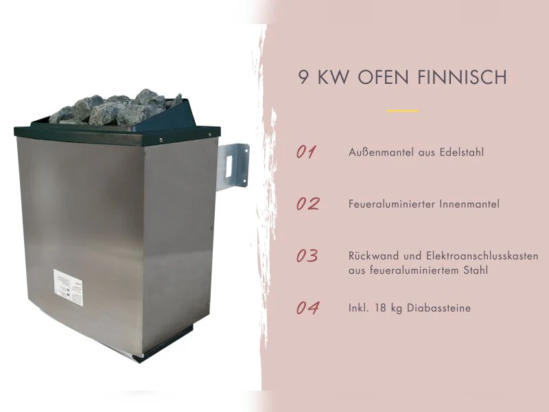 Amelia 2 - Karibu Sauna, inkl. 9 kW Ofen ext. Steuerung Wifi HUUM - mit Dachkranz - - Image 3