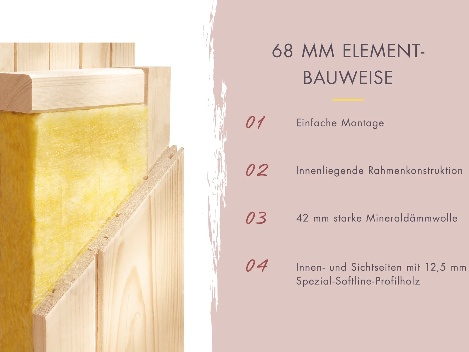 Amelia 3 - Karibu Sauna inkl. 9 kW Bioofen ext. Steuerung Wifi HUUM - ohne Dachkranz - - Image 6