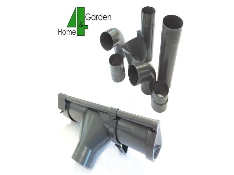 Dachrinnen Set RG 100 dunkelgrau 600 cm Pultdach - Image 3