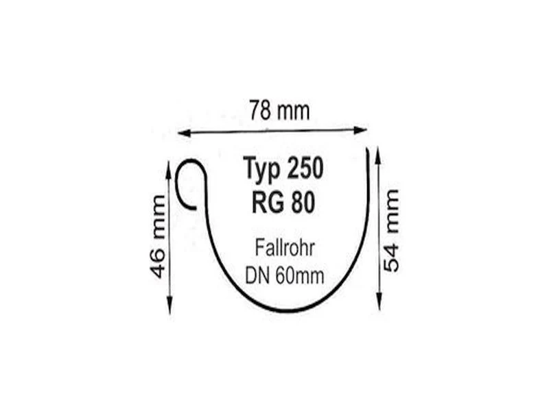Dachrinnen Set RG 80 weiß 300cm Satteldachverlängerung - Image 3