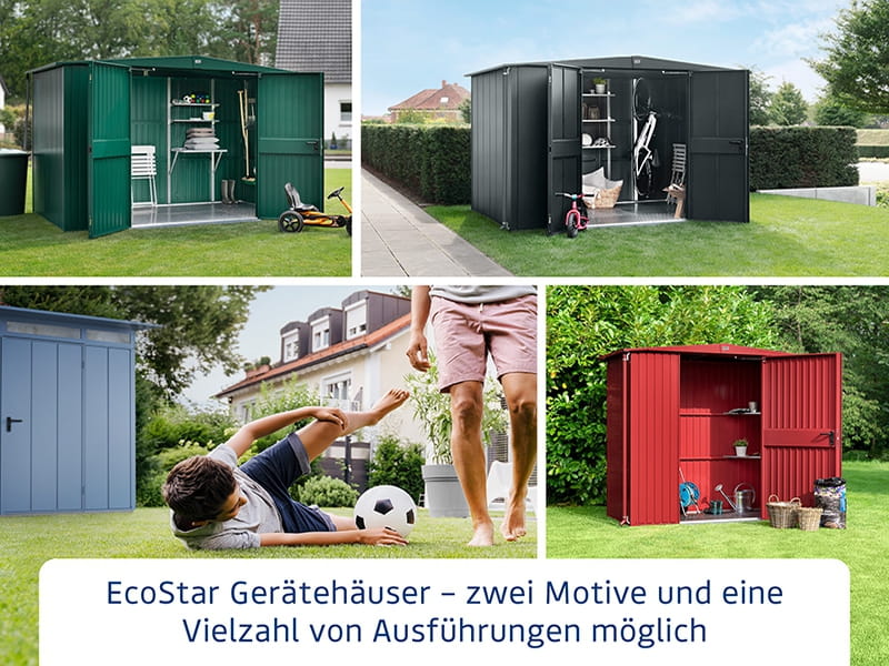 Ecostar Gerätehaus Elegant-P,Typ 1, Moosgrün, 1 flg - Image 9