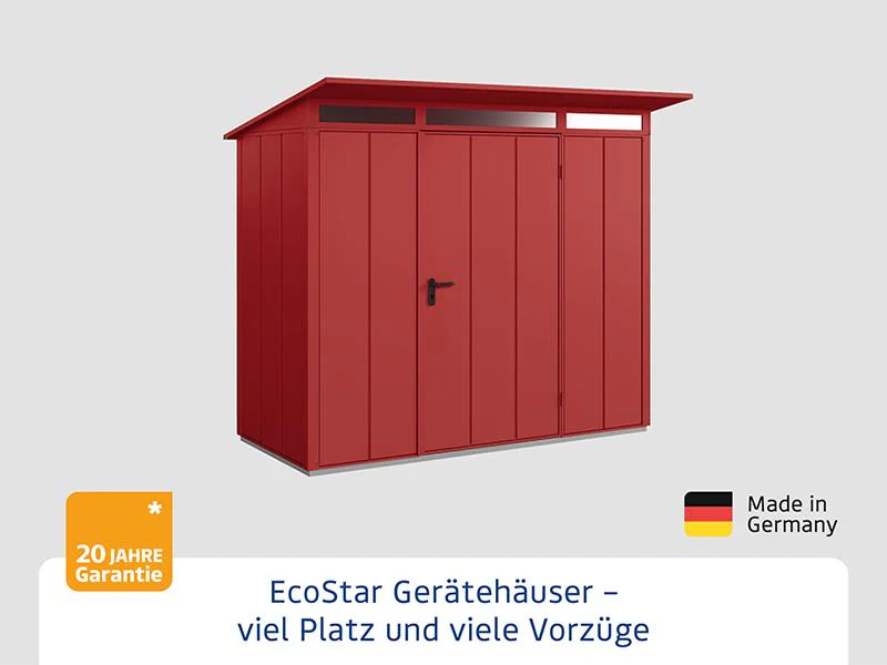 Ecostar Gerätehaus Elegant-P,Typ 1, Purpurrot, 1 flg - Image 3