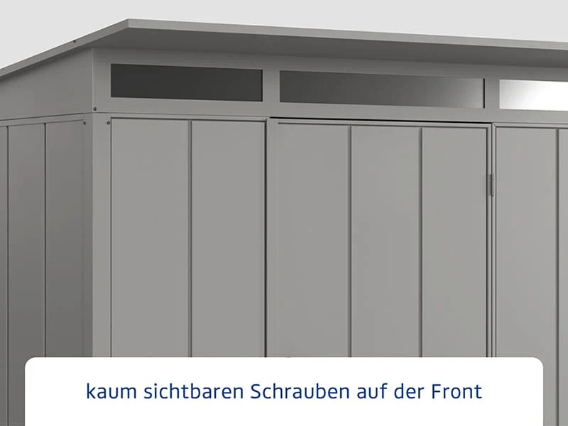 Ecostar Gerätehaus Elegant-P,Typ 2, Grau Aluminum, 1 flg - Image 4