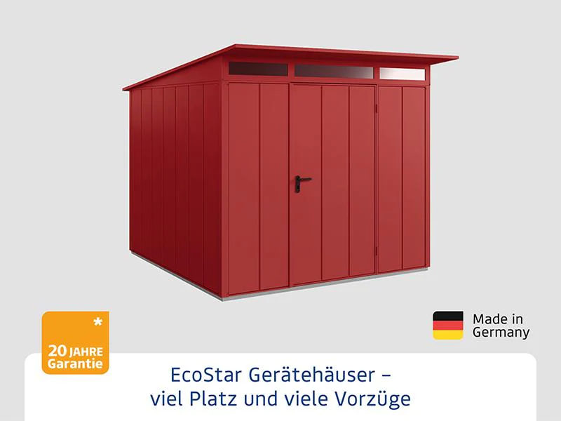 Ecostar Gerätehaus Elegant-P,Typ 2, Purpurrot, 1 flg - Image 3