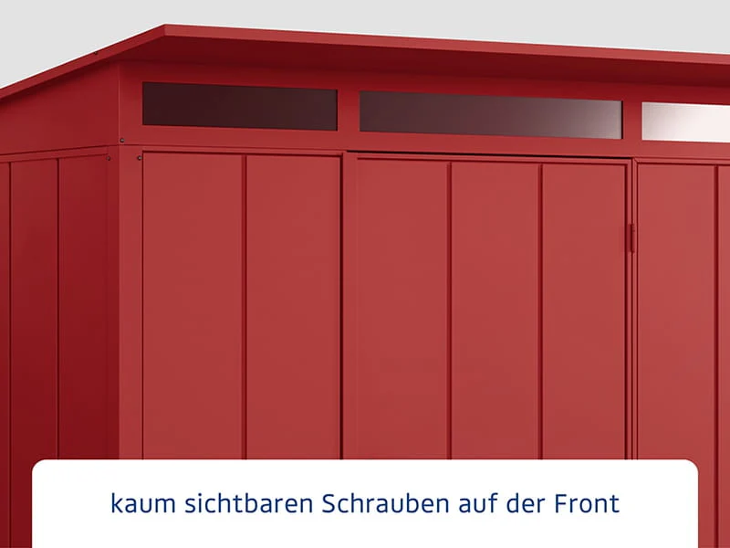 Ecostar Gerätehaus Elegant-P,Typ 2, Purpurrot, 2 flg - Image 4