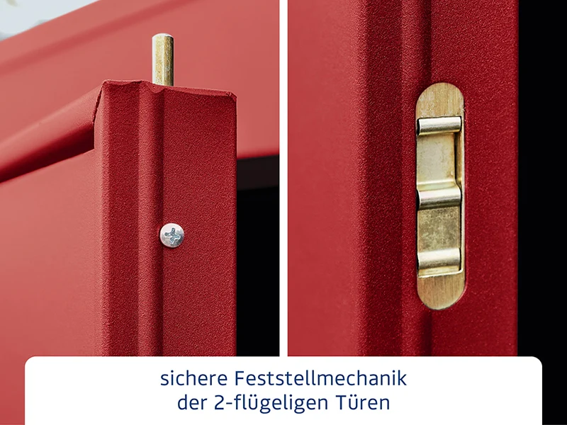 Ecostar Gerätehaus Elegant-P,Typ 2, Purpurrot, 2 flg - Image 6
