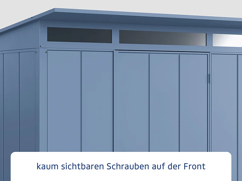 Ecostar Gerätehaus Elegant-P,Typ 2, Taubenblau, 2 flg - Image 4