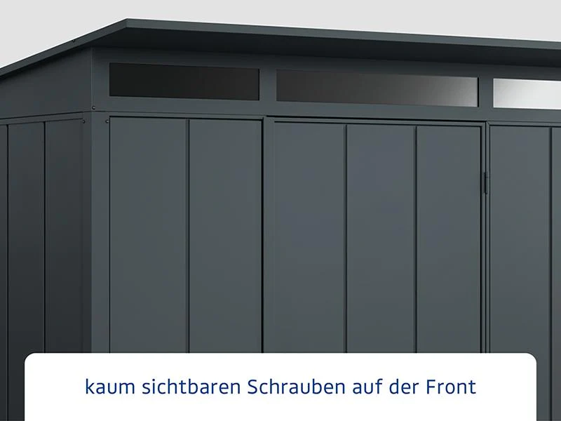 Ecostar Gerätehaus Elegant-P,Typ 3, Anthrazitgrau, 2 flg - Image 4