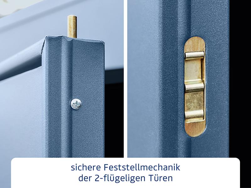 Ecostar Gerätehaus Elegant-S,Typ 3, Taubenblau, 2 flg - Image 5