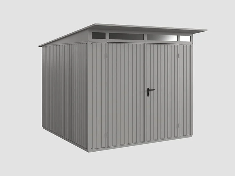 Ecostar Gerätehaus Trend-P,Typ 2, Grau Aluminum, 2 flg