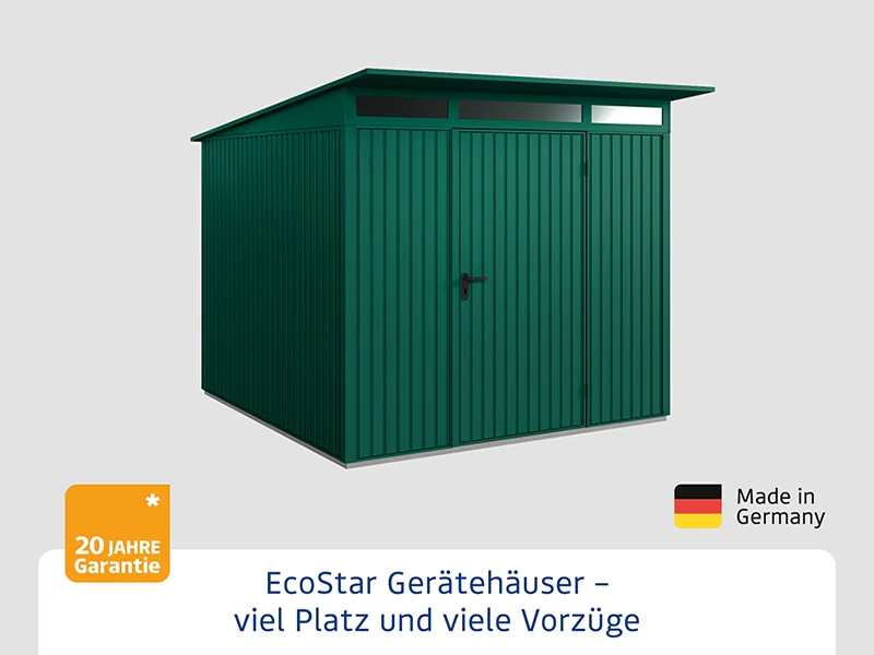Ecostar Gerätehaus Trend-P,Typ 2, Moosgrün, 1 flg - Image 3