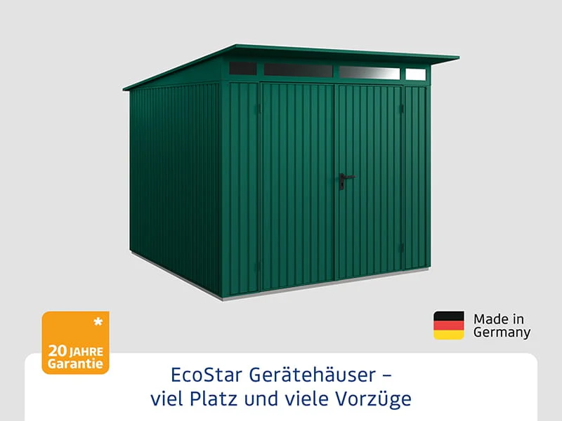 Ecostar Gerätehaus Trend-P,Typ 2, Moosgrün, 2 flg - Image 3