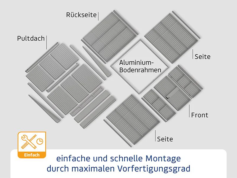 Ecostar Gerätehaus Trend-P,Typ 2, Moosgrün, 2 flg - Image 9