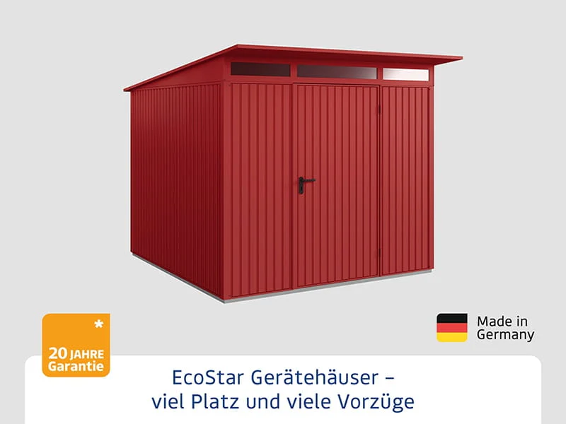 Ecostar Gerätehaus Trend-P,Typ 2, Purpurrot, 1 flg - Image 3