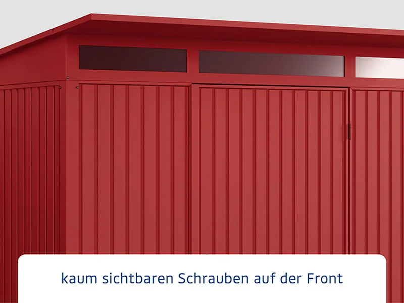 Ecostar Gerätehaus Trend-P,Typ 2, Purpurrot, 2 flg - Image 4