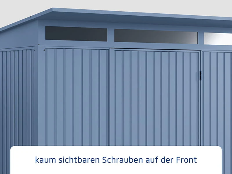 Ecostar Gerätehaus Trend-P,Typ 2, Taubenblau, 1 flg - Image 4