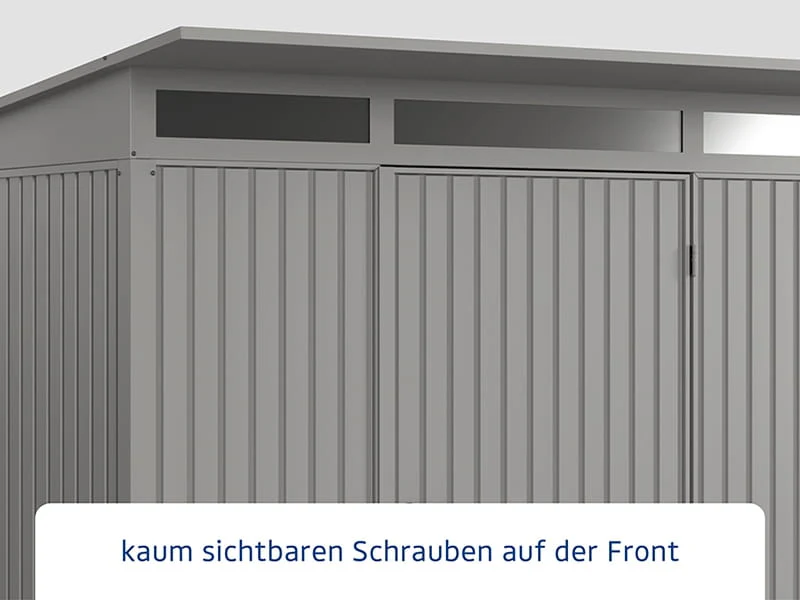 Ecostar Gerätehaus Trend-P,Typ 3, Grau Aluminum, 1 flg - Image 4
