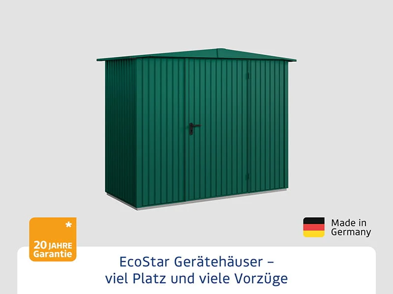 Ecostar Gerätehaus Trend-S,Typ 1, Moosgrün, 1 flg - Image 4