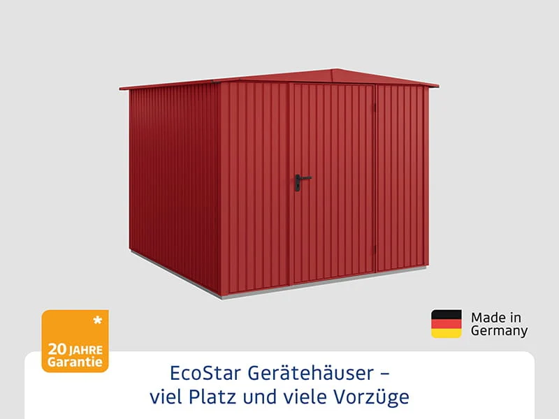 Ecostar Gerätehaus Trend-S,Typ 2, Purpurrot, 1 flg - Image 4