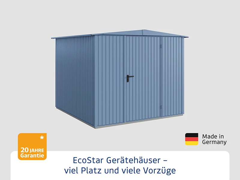 Ecostar Gerätehaus Trend-S,Typ 2, Taubenblau, 1 flg - Image 4