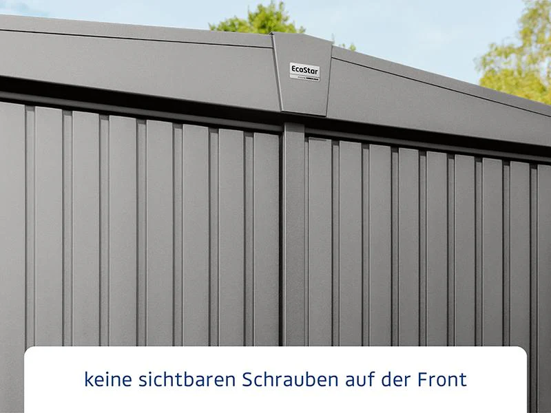Ecostar Gerätehaus Trend-S,Typ 3, Grau Aluminum, 1 flg - Image 4