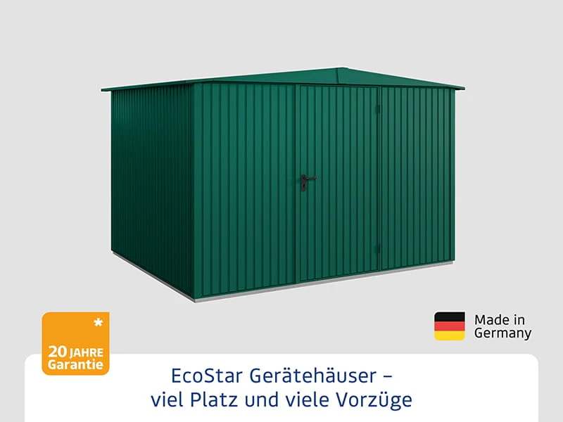 Ecostar Gerätehaus Trend-S,Typ 3, Moosgrün, 1 flg - Image 3