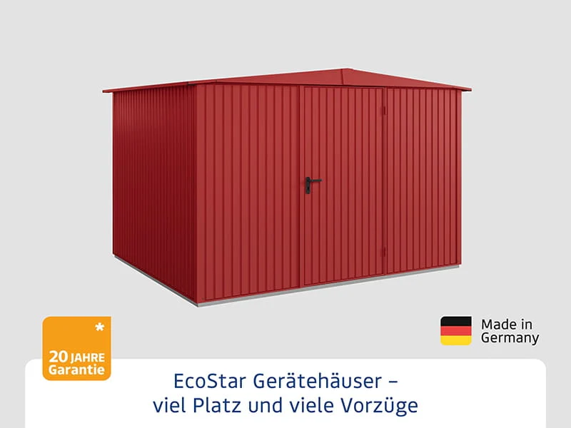 Ecostar Gerätehaus Trend-S,Typ 3, Purpurrot, 1 flg - Image 3