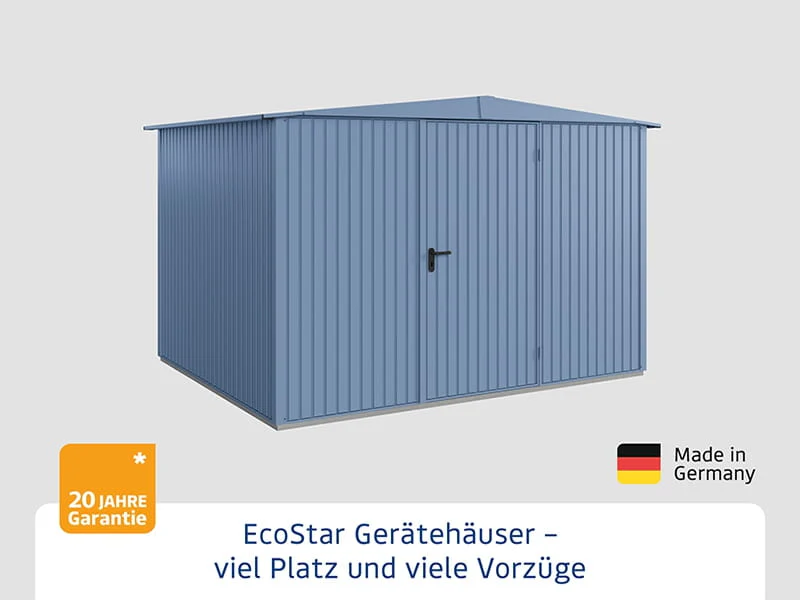 Ecostar Gerätehaus Trend-S,Typ 3, Taubenblau, 1 flg - Image 3