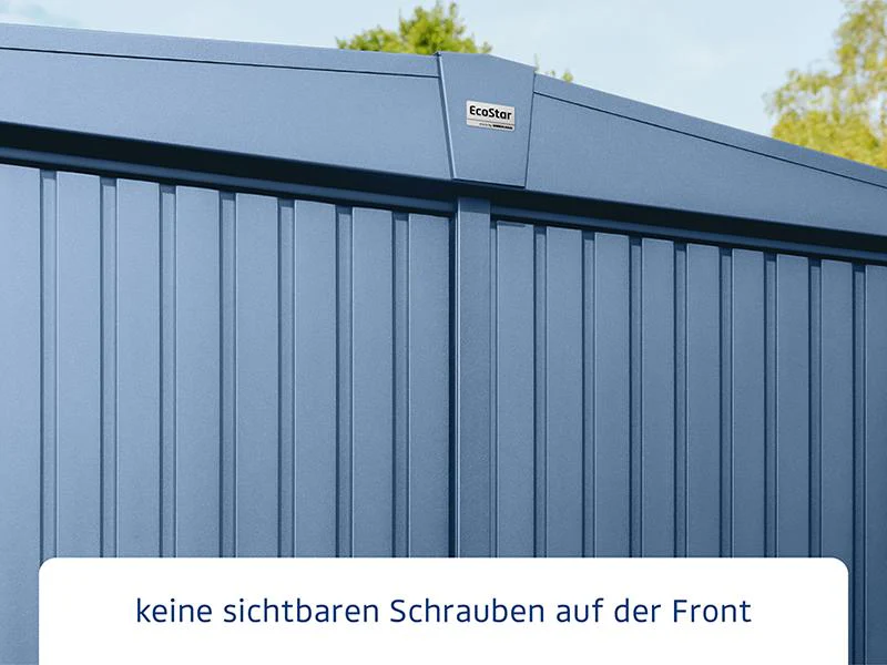 Ecostar Gerätehaus Trend-S,Typ 3, Taubenblau, 2 flg - Image 4