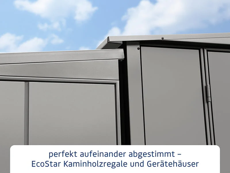 EcoStar Kaminholzregal, ELEGANT-V, TYP1, Grau Aluminum - Image 6