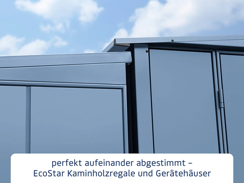 EcoStar Kaminholzregal ,ELEGANT-V,TYP1, Taubenblau - Image 6