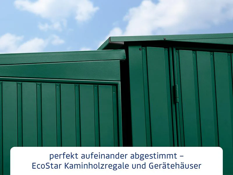 EcoStar Kaminholzregal ,TREND-V,TYP2, Moosgrün - Image 6