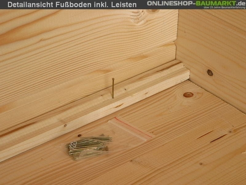 Fußboden inkl. Fundamenthölzer für Paris C natur
