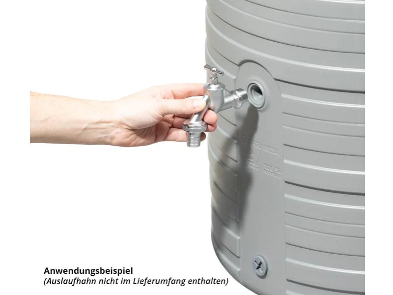 Garantia Regentonne Nordic 2in1, 300 Liter, steingrau, inkl. Pflanzschale - Image 7