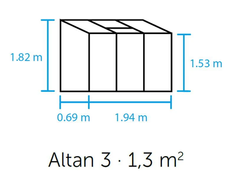 Halls Gewächshaus Altan 3 Schwarz SDPL - Image 2