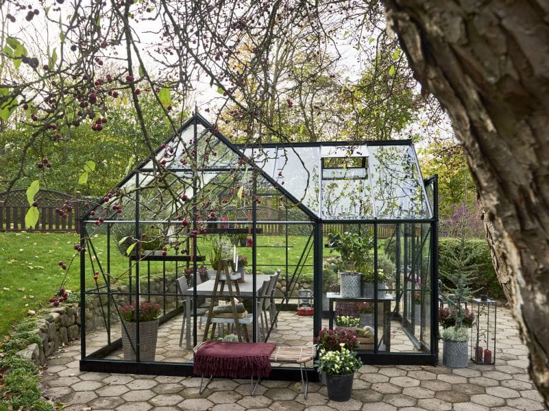Halls Gewächshaus Garden Room Grün Sicherheitsglas - Image 4