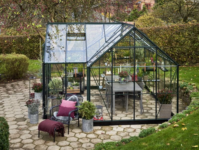 Halls Gewächshaus Garden Room Grün Sicherheitsglas - Image 5