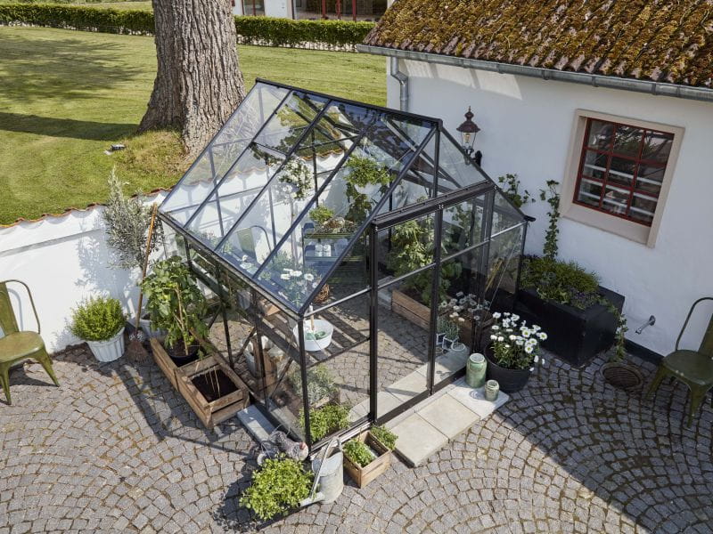 Halls Gewächshaus Qube+ 88 Schwarz Sicherheitsglas - Image 2
