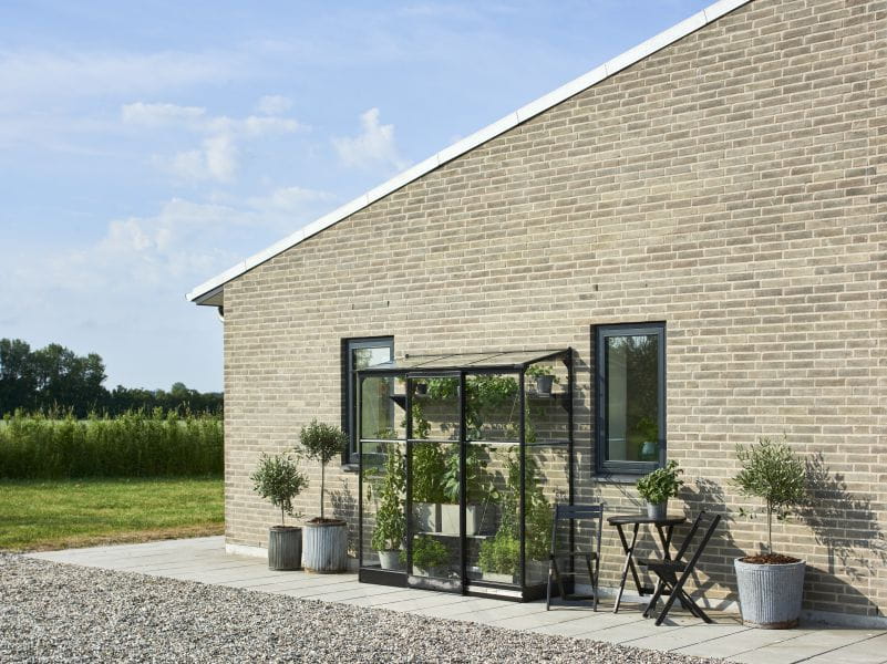Halls Gewächshaus Qube Lean-to 26 Schwarz Sicherheitsglas - Image 2