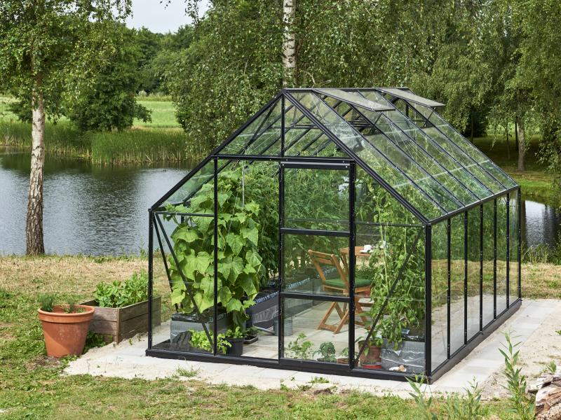 Halls Gewächshaus Universal 128 Schwarz Blankglas - Image 4