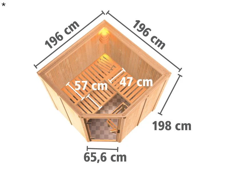 Jarin - Karibu Sauna ohne Ofen - ohne Dachkranz - - Image 3